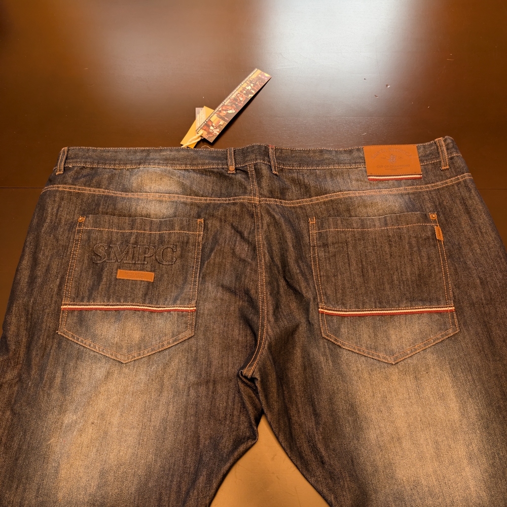 Blue Relaxed Fit Jeans with Vintage Wash